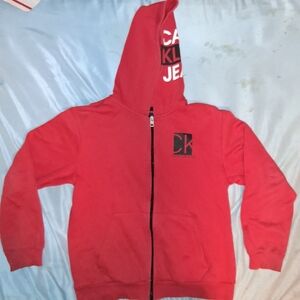 Red ZipUp Hoodie by Calvin Klein